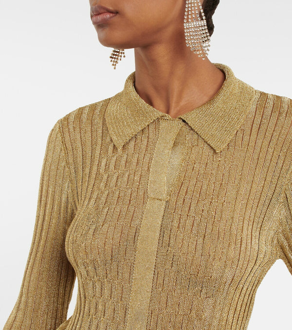 VICTORIA BECKHAM Metallic Knit - Gold SzL