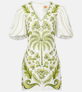 FARM RIO Milani V Neck Mini Dress - Off-White SzS