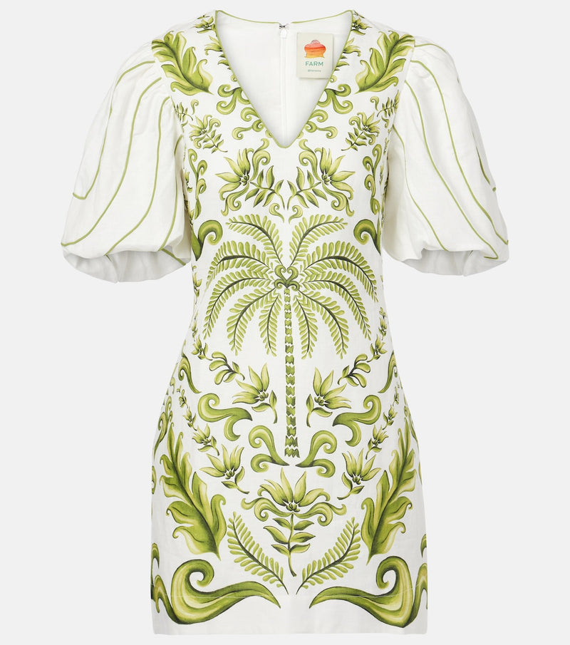 FARM RIO Milani V Neck Mini Dress - Off-White SzS