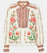 FARM RIO Annika Delicate Blouse - Ecru SzM