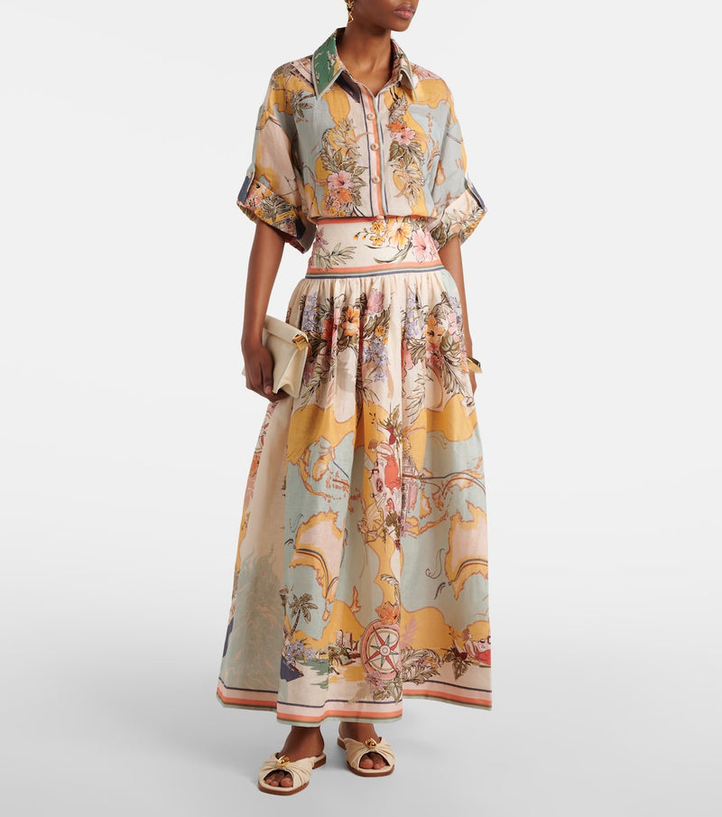 ZIMMERMANN Tallow Shirt - Nautical Sz3 NZ14