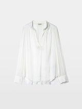 ZADIG & VOLTAIRE Tink Satin Tunic Blouse - White SzS