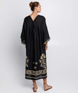 GREEK ARCHAIC KORI Crete Kaftan Dress - Black SzS