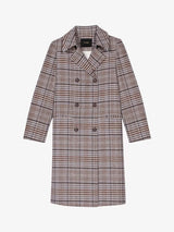 MAJE Checked Double Breasted Coat - Sz38 NZ10