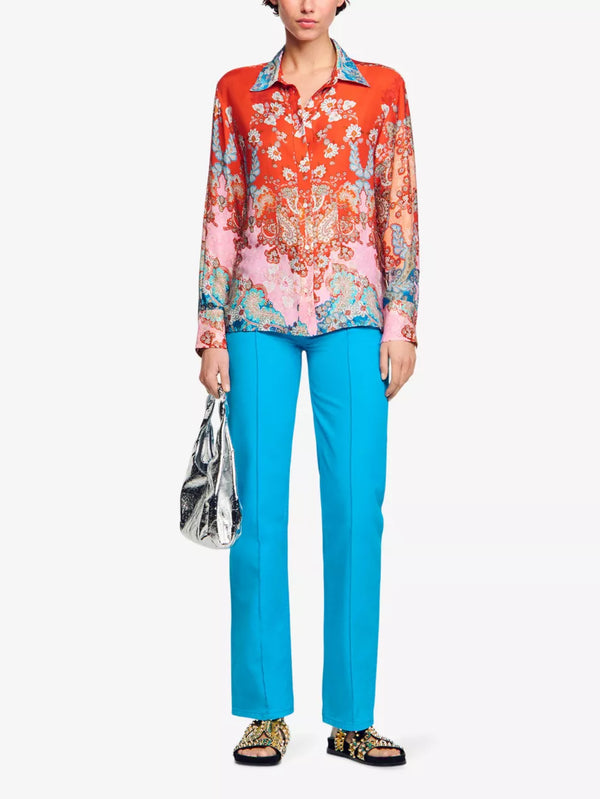 SANDRO Avane Shirt - Delhi Blossom Sz1 NZ8