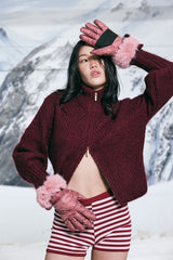 RUBY Matilda Zip Cardigan - Plum Sz10