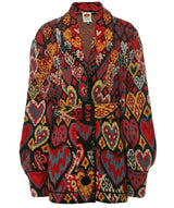 FARM Rio Hearts Ikat Knitted Blazer - SzS
