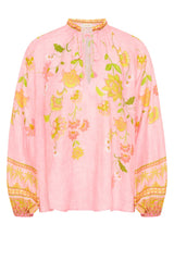 KATE FORD Ruellia Tassel Blouse - Pink Sz4 NZ14