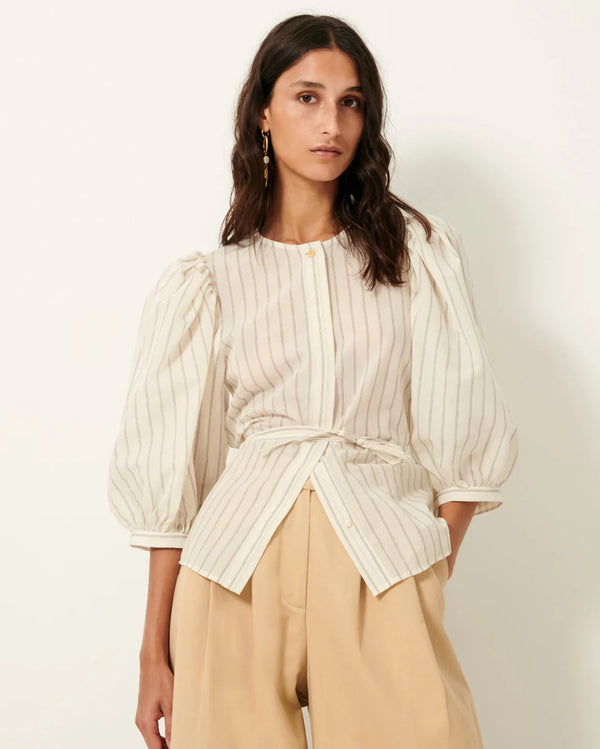 SESSUN Georgia Shirt - Sandcream SzL