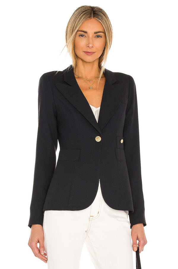 SMYTHE Duchess Wool Blazer - Black US6 NZ10
