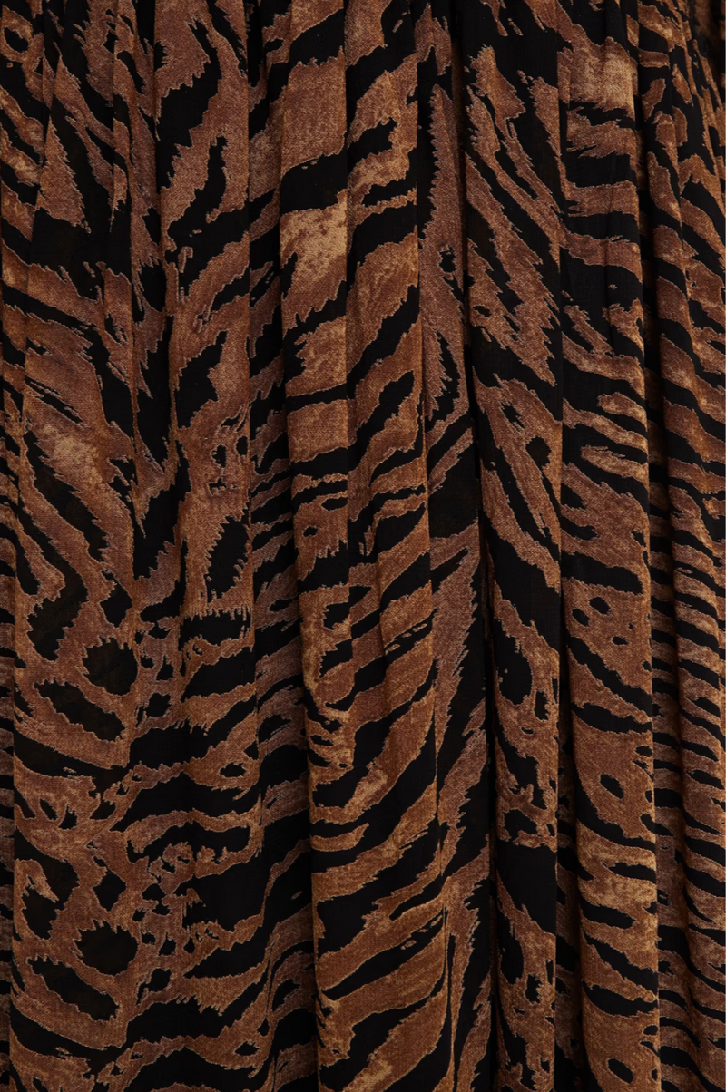 GANNI Tiger Print Midi Dress Sz36 NZ10