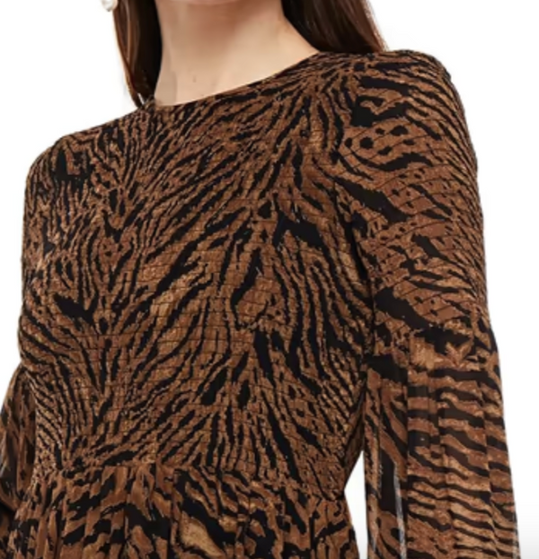 GANNI Tiger Print Midi Dress Sz36 NZ10