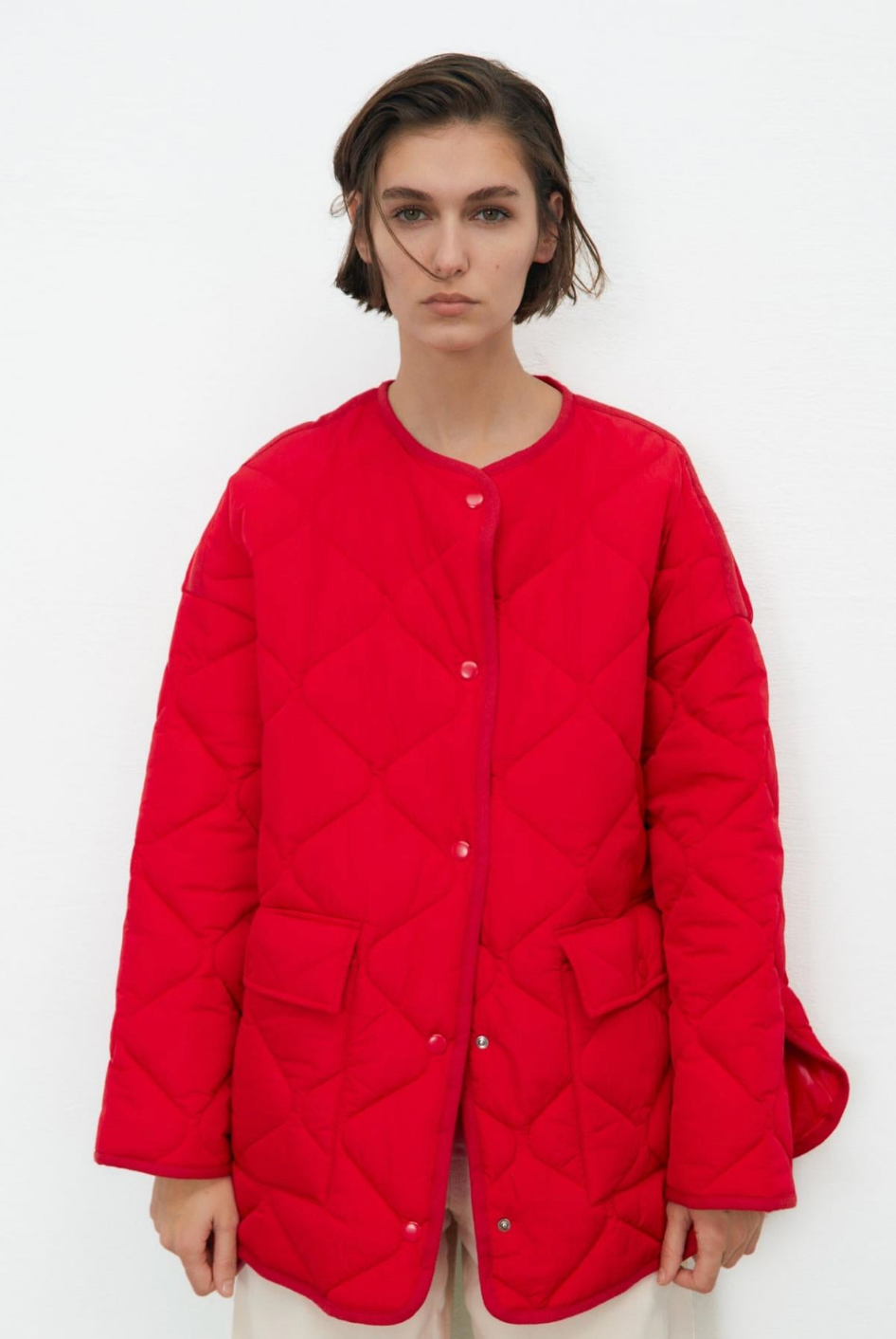 Quilted Liner Jacket Red Bunnies
