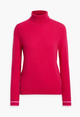 CHINTI & PARKER Merino Cashmere Blend Rollneck - Bright Pink SzL