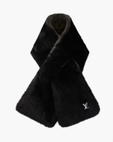 LOUIS VUITTON Monogram Reverse Fur Scarf