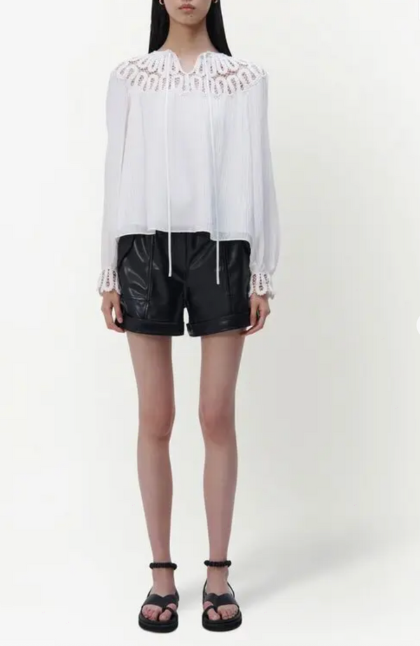 JONATHAN SIMKHAI Doah Faux Leather Shorts