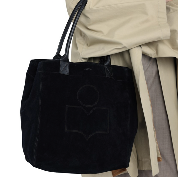 ISABEL MARANT Small Yenky Leather-trimmed Suede Tote