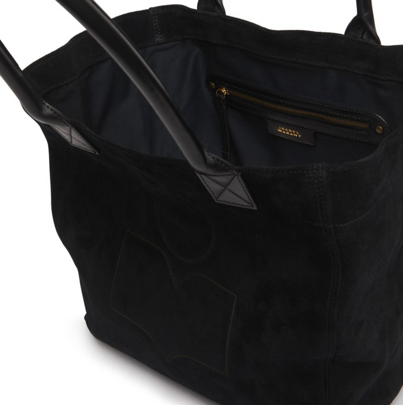 ISABEL MARANT Small Yenky Leather-trimmed Suede Tote