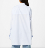 ANINE BING Chrissy Shirt - Blue White Stripe SzXS