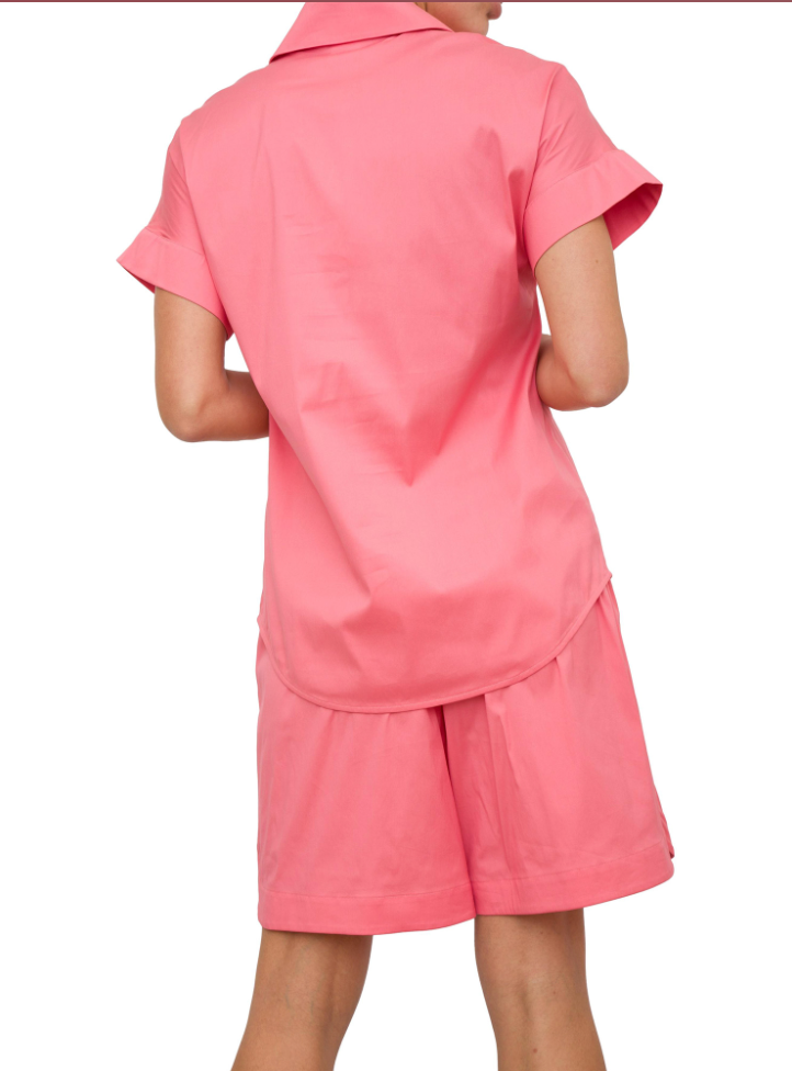 MAX MARA Oriana Cotton Blend Shirt - Pink US8 NZ12
