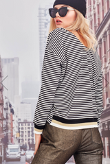 COOPER Hot & Stripey Top - Black&White SzM