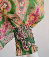 ZIMMERMANN Teddy Smocked Blouse Sz4 NZ 16