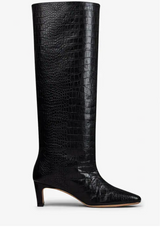 ANINE BING Felicia Boots - Black Croc Sz39
