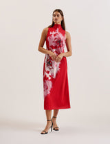 TED BAKER Aliara Dress - Red Sz2 NZ10