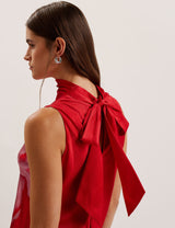 TED BAKER Aliara Dress - Red Sz2 NZ10