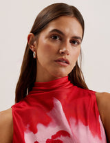 TED BAKER Aliara Dress - Red Sz2 NZ10