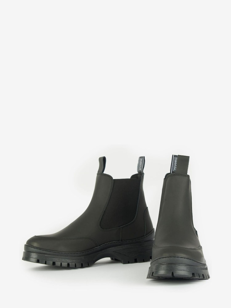 BARBOUR INTERNATIONAL Morgan Leather Chelsea Boot - Olive/Black  EU41