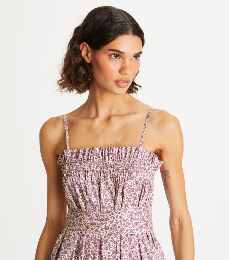 TORY BURCH Ruffle Top Dress - Pink Ditsy Sz4 NZ8  RRP $1250