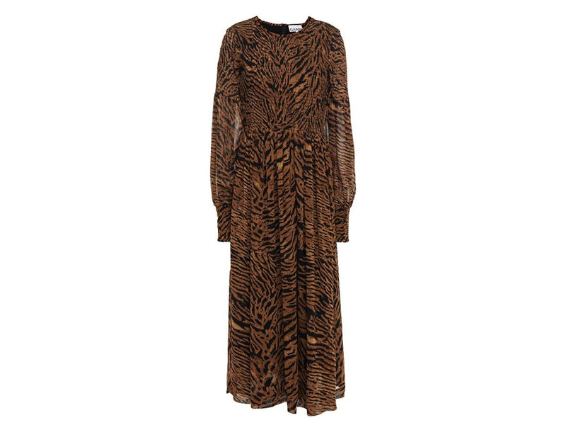 GANNI Tiger Print Midi Dress Sz36 NZ10