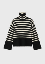 TOTEME Signature Stripe Turtleneck - Black SzXS