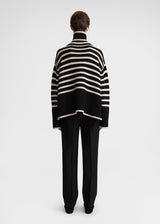 TOTEME Signature Stripe Turtleneck - Black SzXS