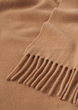 TOTEME Virgin Wool Classic Fringed Scarf - Camel