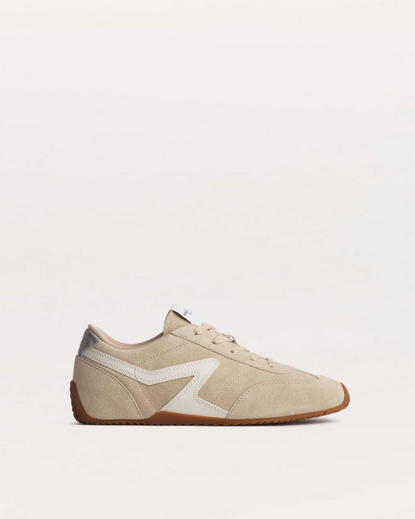 RAG & BONE Slim Retro Runner Sneakers - Macadamia Suede EU39.5