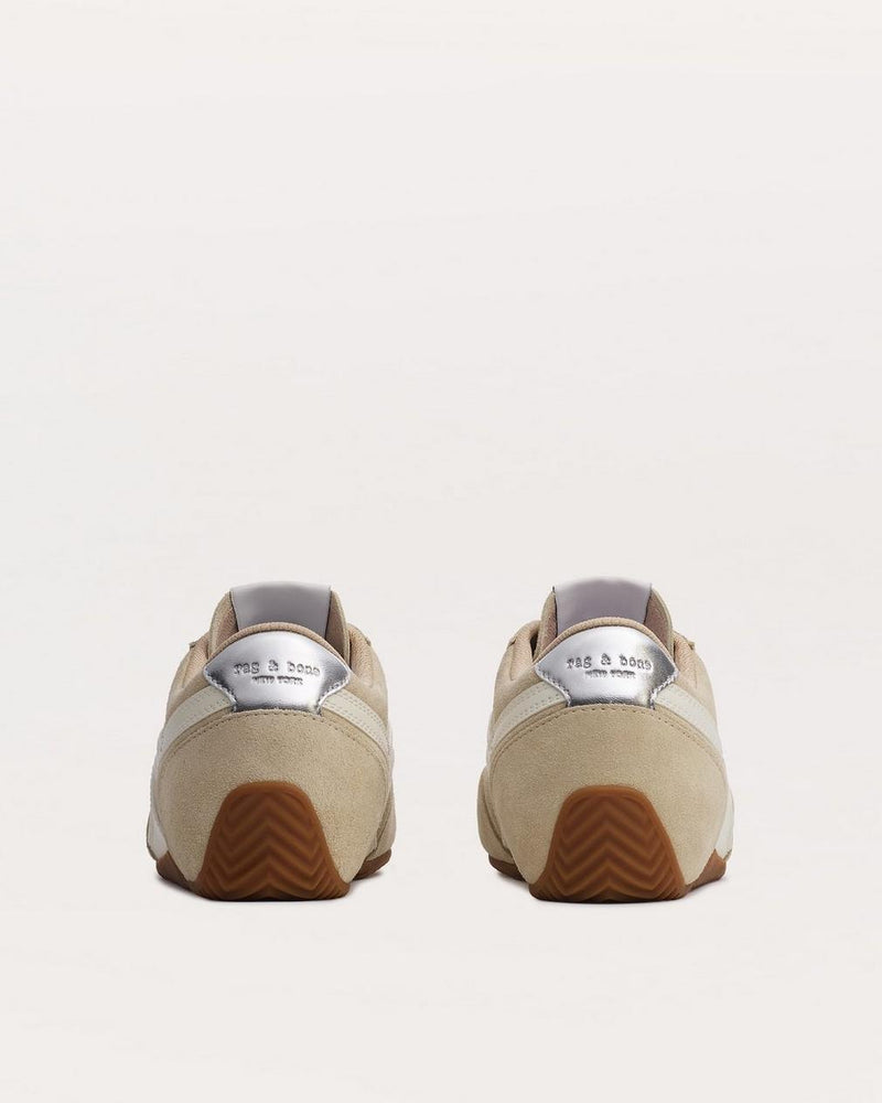 RAG & BONE Slim Retro Runner Sneakers - Macadamia Suede EU39.5