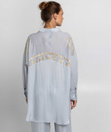 GREEK ARCHAIC KORI Embroidered Lefkada Shirt - Gold  SzXS