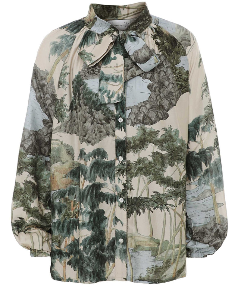 ONE HUNDRED STARS Bow Blouse - Rivers Sz S/M