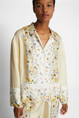 MUNTHE Faiza Silk Shirt - Cream Floral Sz40 NZ12