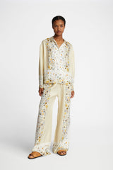 MUNTHE Faiza Silk Shirt - Cream Floral Sz40 NZ12