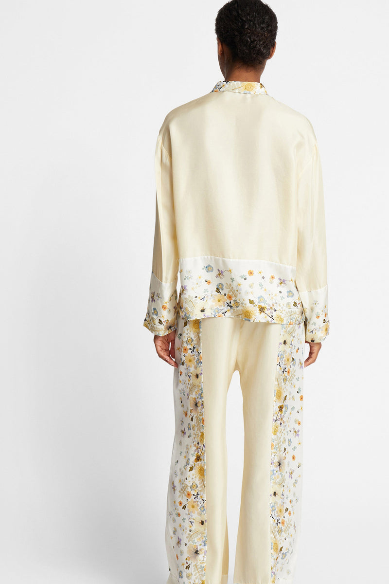 MUNTHE Faiza Silk Shirt - Cream Floral Sz40 NZ12