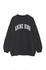 ANINE BING Tyler Sweatshirt - Washed Black SzXS