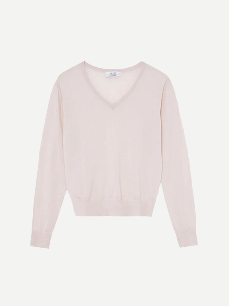 JAC + JACK Will Cashmere Sweater - Bone SzXS