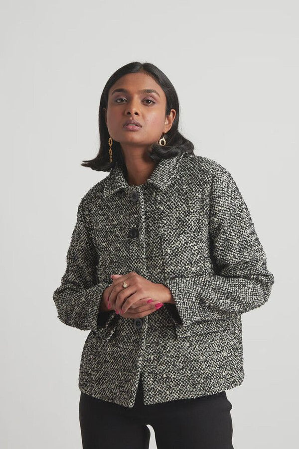 TWENTY SEVEN NAMES Motto Jacket - Black Boucle Sz12