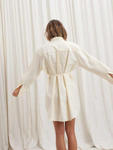 CAITLIN CRISP Cruise Shirt Dress - Yellow Sz6