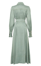 AJE Idealist Shirt Dress - Green Sz4
