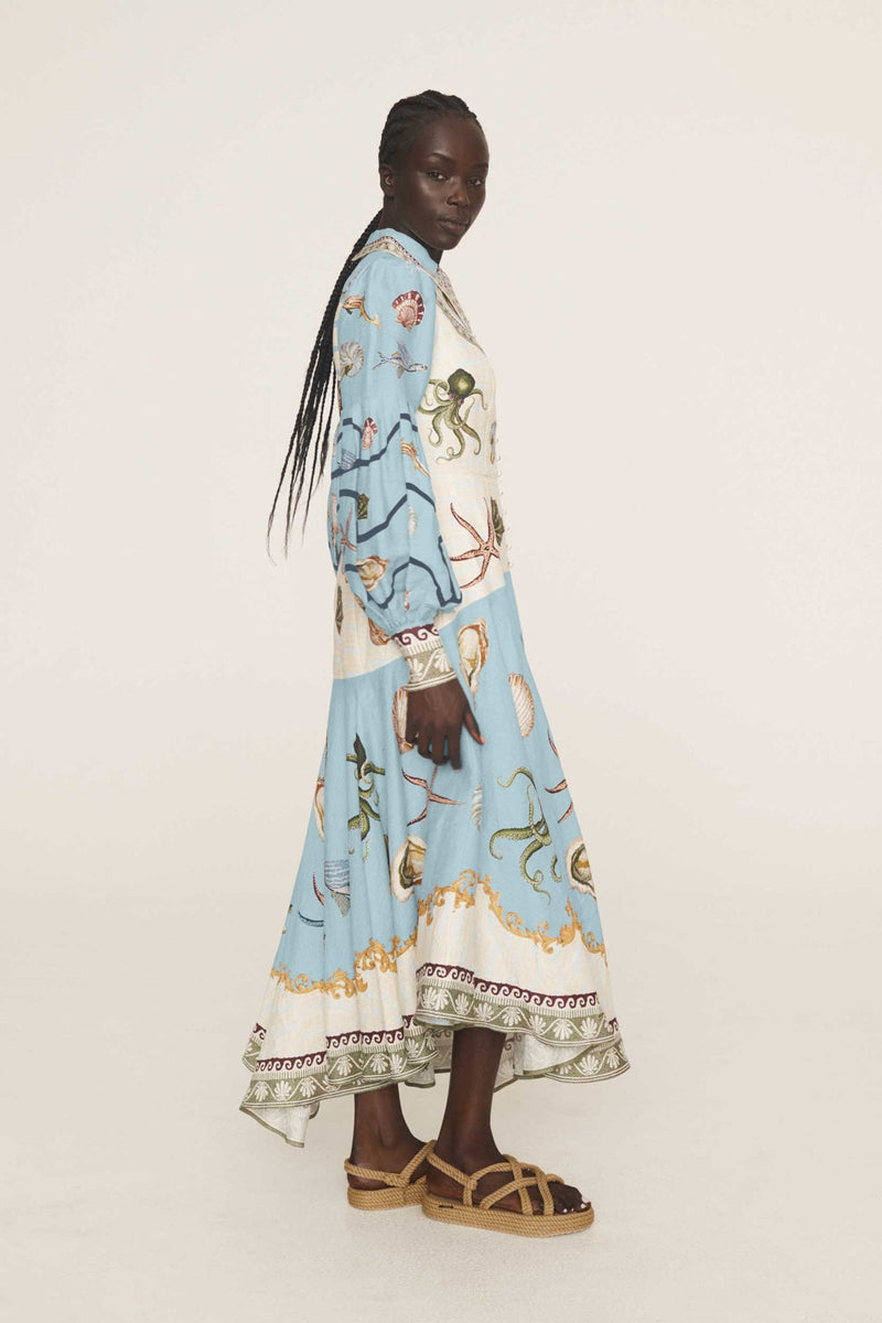 ALEMAIS Bath House Shirtdress - Multi Sz10