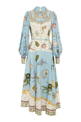 ALEMAIS Bath House Shirtdress - Multi Sz10